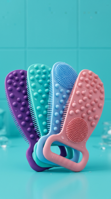 Bath Shower Back Scrubber Brush / Silicone Back Scrubber