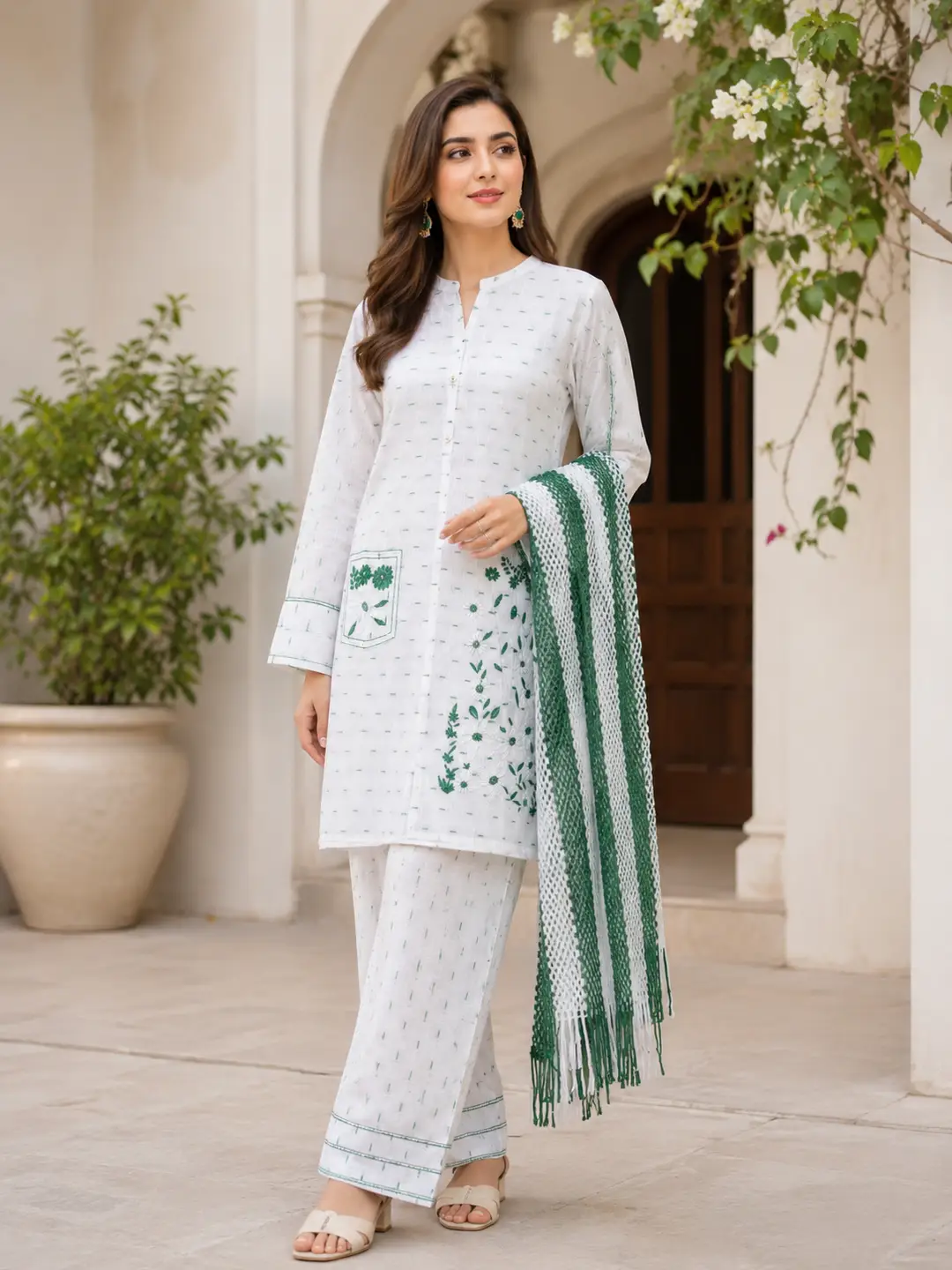 14 August 3 Pcs Women's Stitched Fancy Embroidered Suit