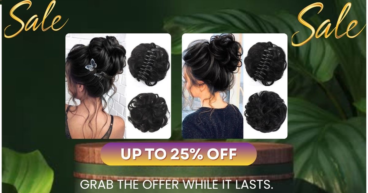 Messy Bun Hair Extension Scrunchie for Women – Natural Looking Hair Bun